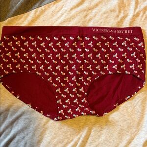 Victoria's Secret Burgundy Patterned Briefs